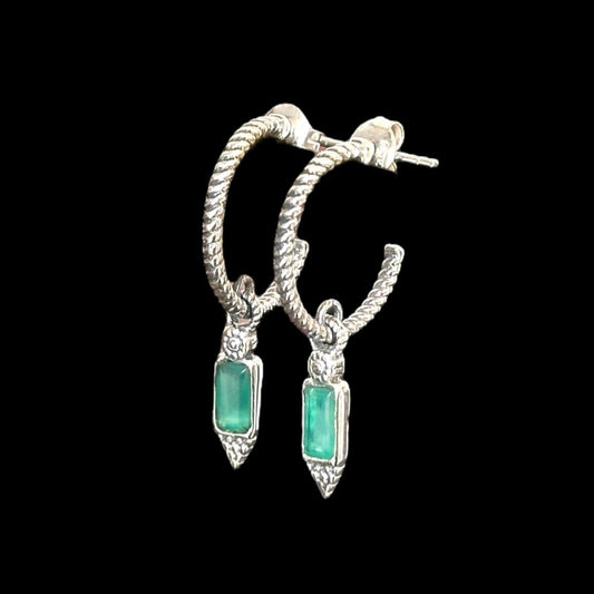 Pendientes "Tamas" Onyx Verde