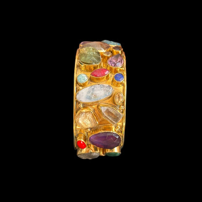 Mehrsteinarmband Queen Messing