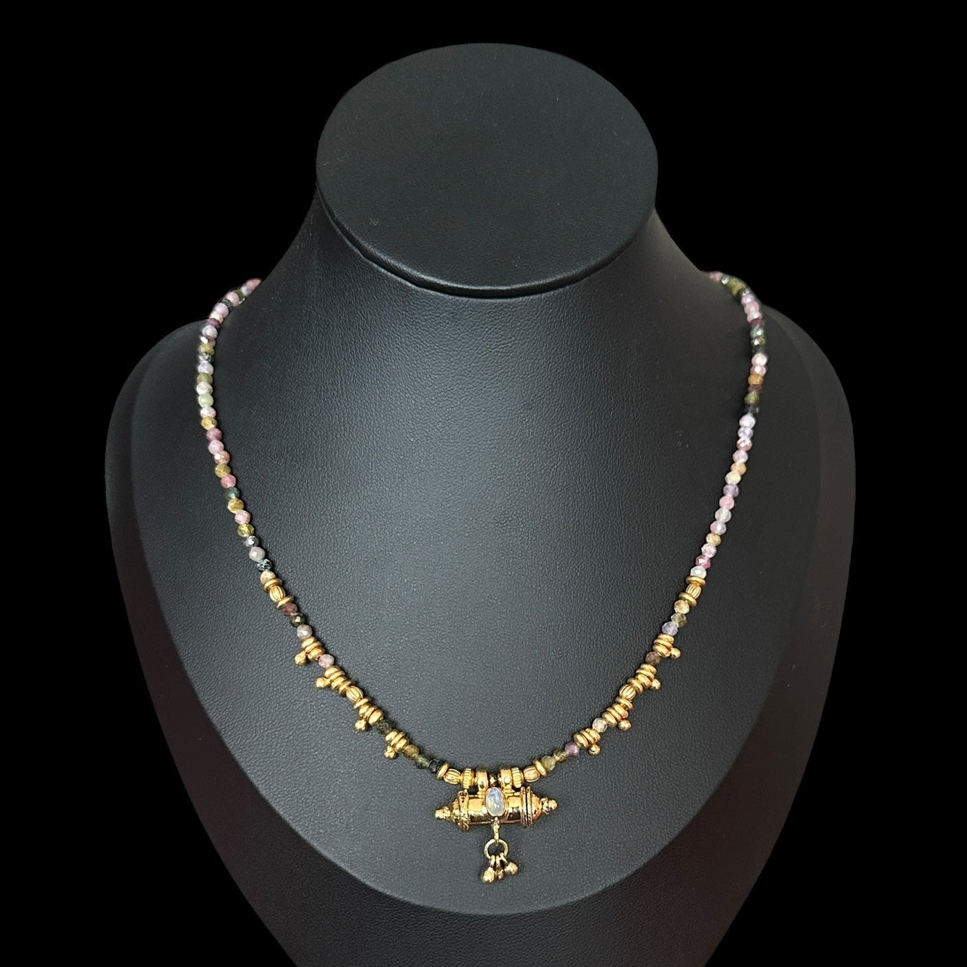 Multi-Stone Mantra Box Necklace