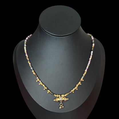 Multi-Stone Mantra Box Necklace