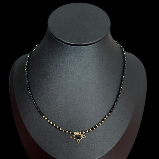 Halskette SŪTRA · Schwarzer Onyx