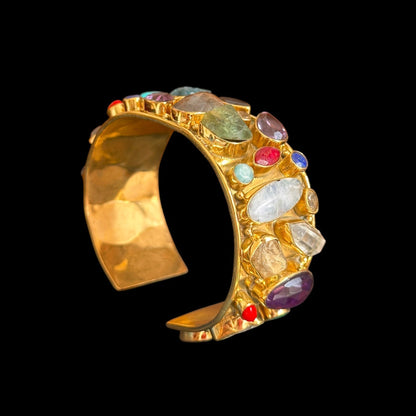 Mehrsteinarmband Queen Messing