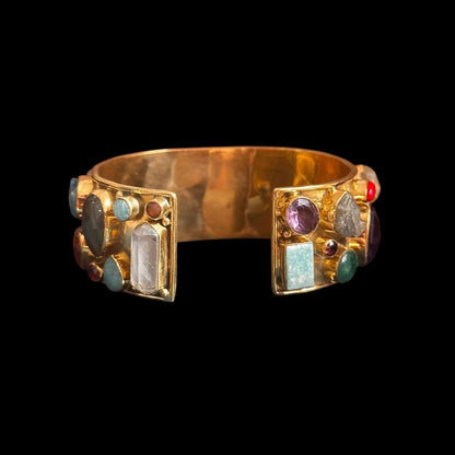 Mehrsteinarmband Queen Messing