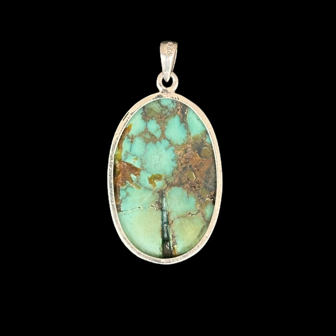 Colgante Turquesa Natural Ovalado 2