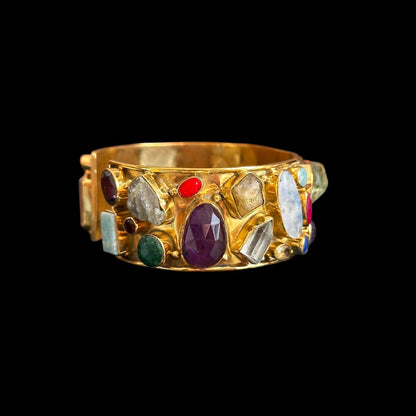 Mehrsteinarmband Queen Messing