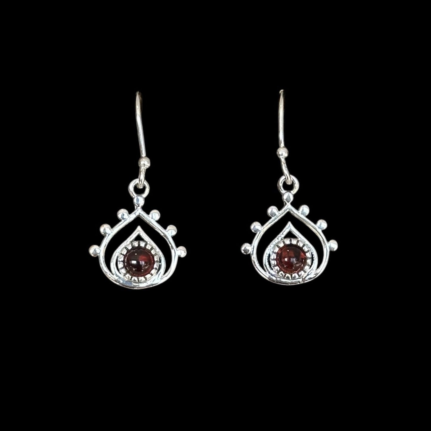 Pendientes Turia Granate