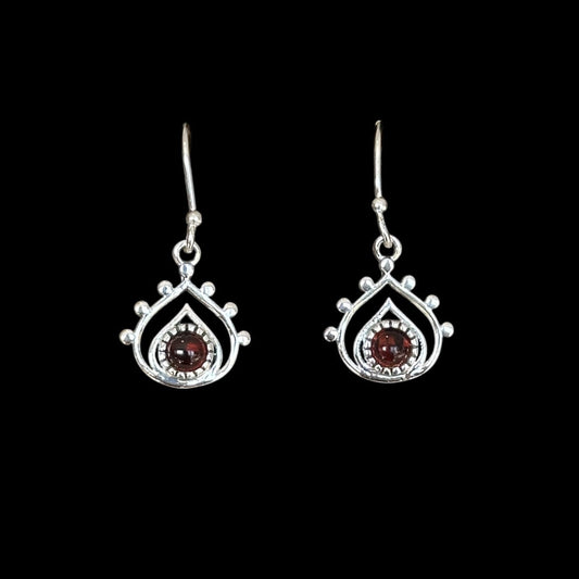 Pendientes Turia Granate