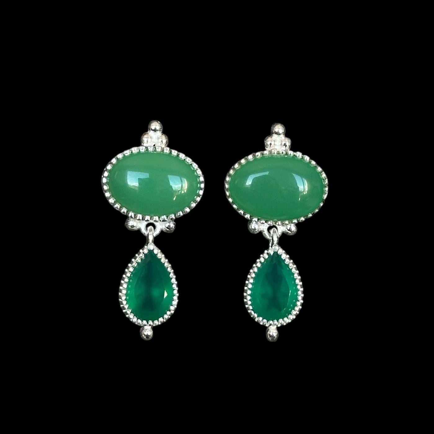 Pendientes Ratna Onix Verde