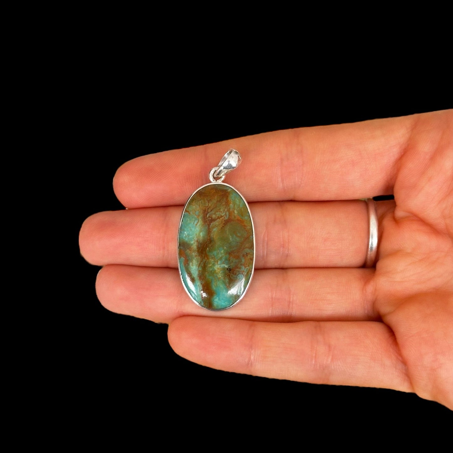 Colgante Turquesa Natural Ovalado