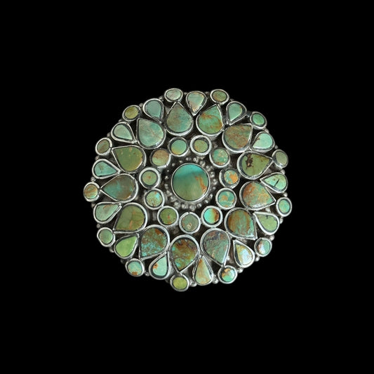 Maxi Ring Türkis Heilige Blume