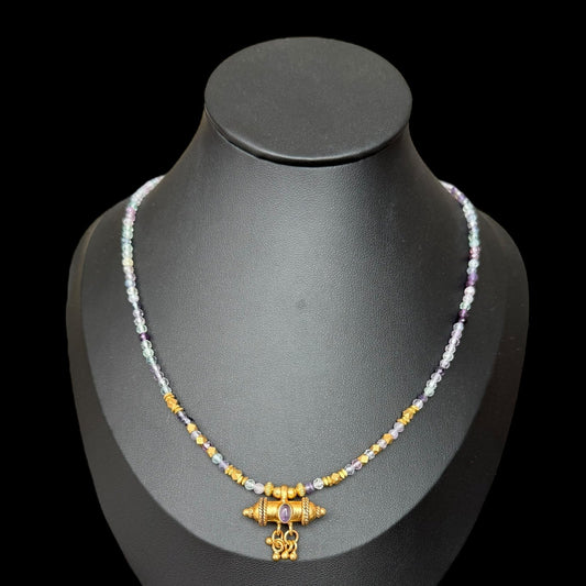 Collar Mantra Box Fluorita 1