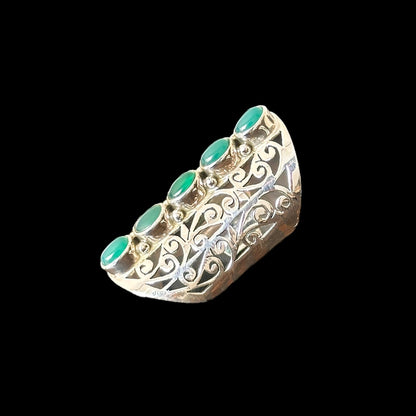 Filigranring grüner Onyx