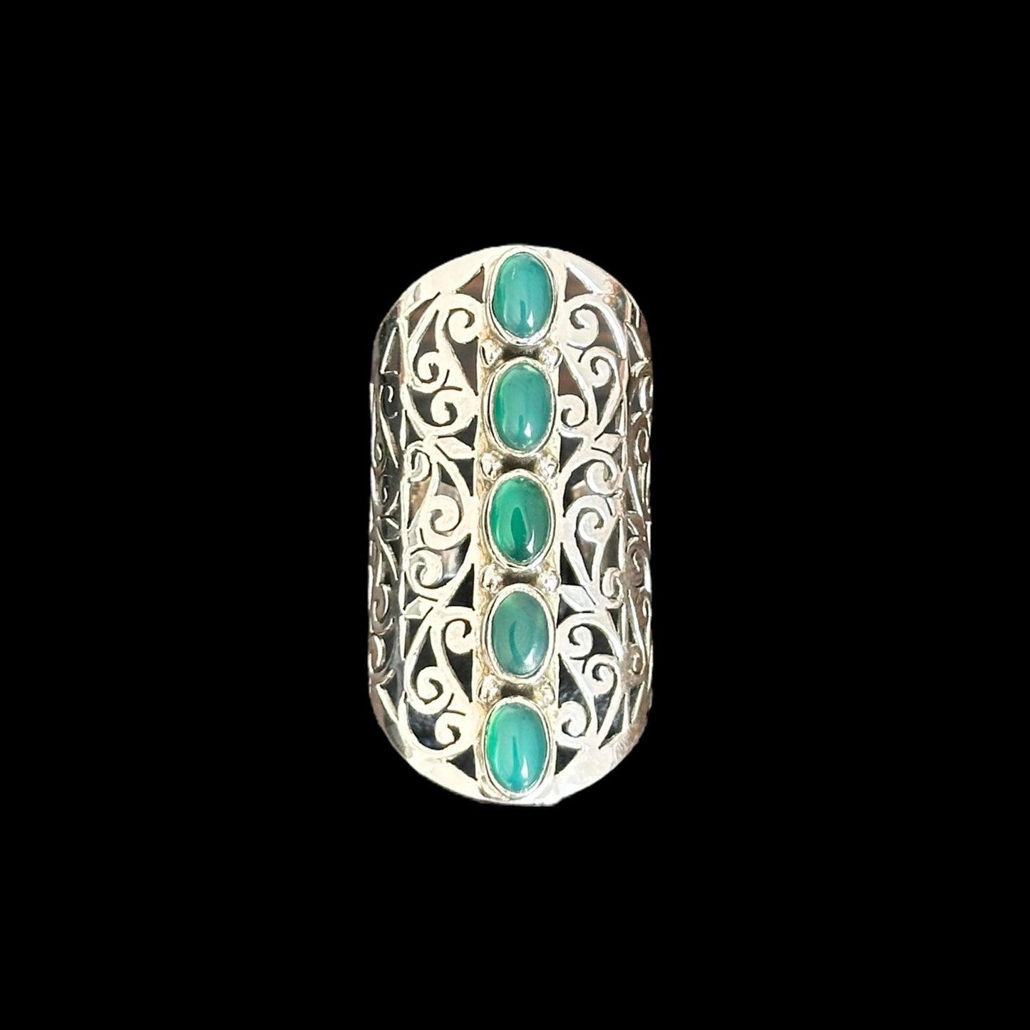 Anillo Filirana Onyx Verde