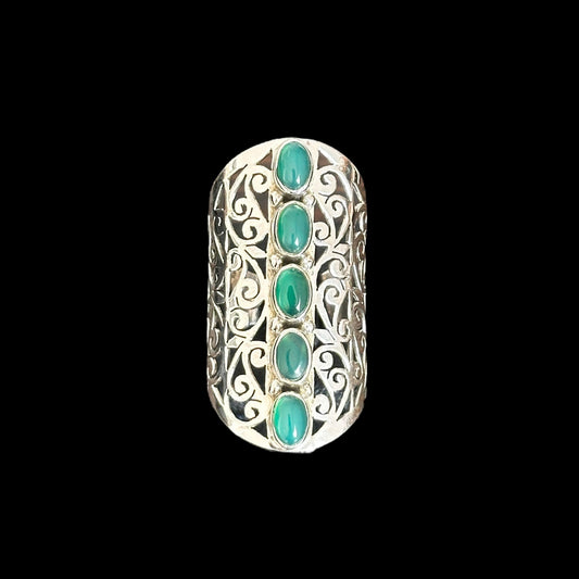 Anillo Filirana Onyx Verde