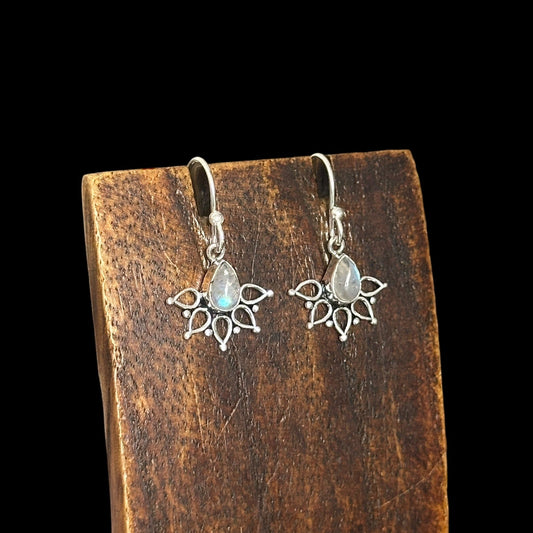 Pendientes "Jyoti" Piedra De Luna