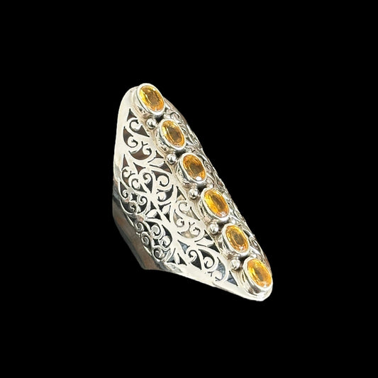 Filigree Citrine Ring