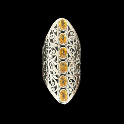 Filigranring Citrin