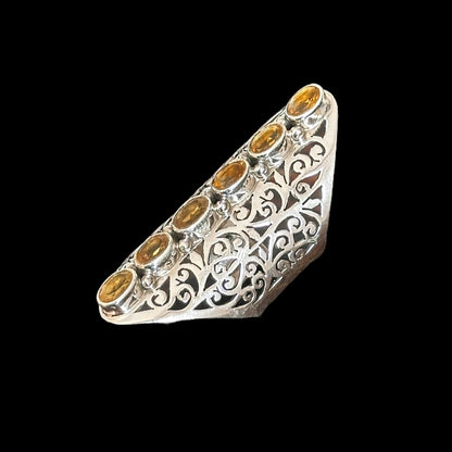 Filigranring Citrin