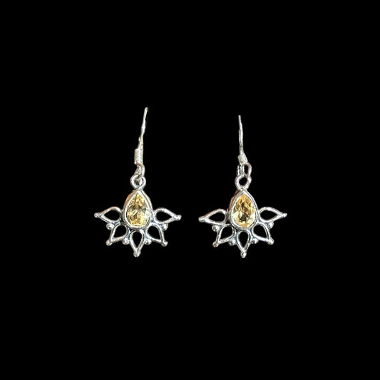 Pendientes "Jyoti" citrino