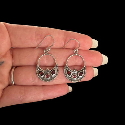 Amara Garnet Earrings