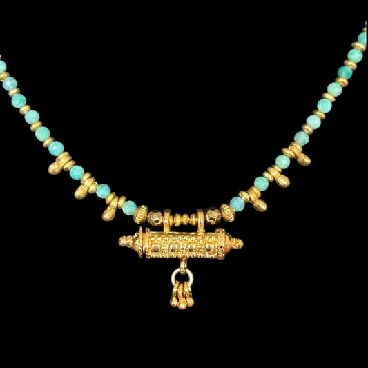 Mantra Box Necklace Amazonite