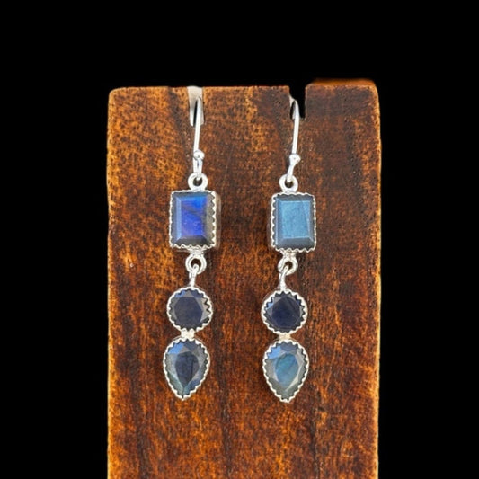 Pendientes "Queen" Labradorita