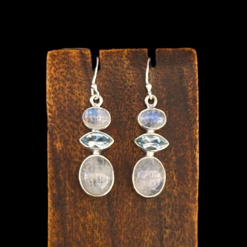 Pendientes Topacio y Piedra de Luna