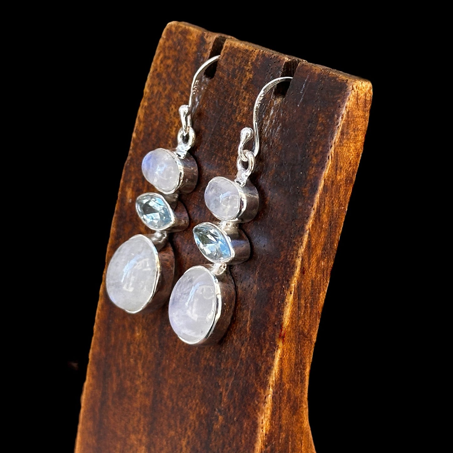 Pendientes Topacio y Piedra de Luna