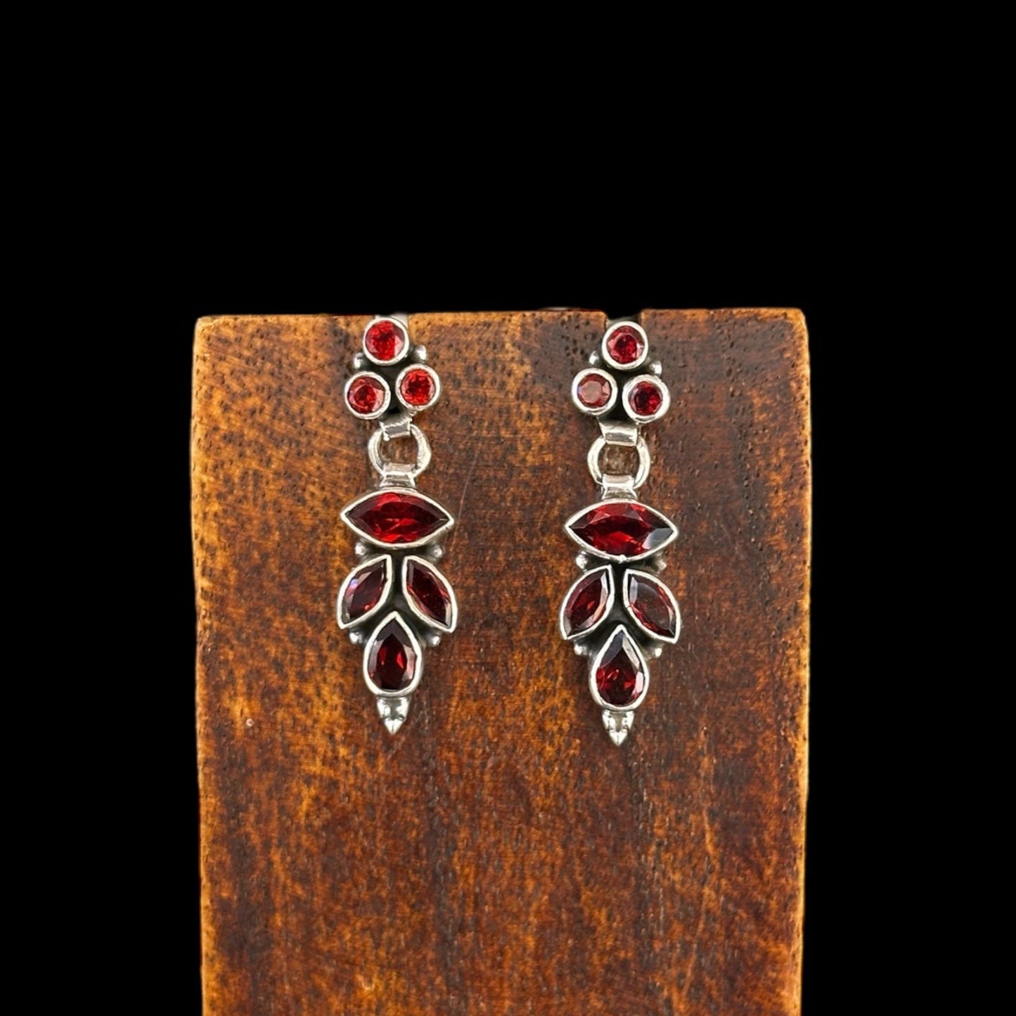 Pendientes "Princy" Granate
