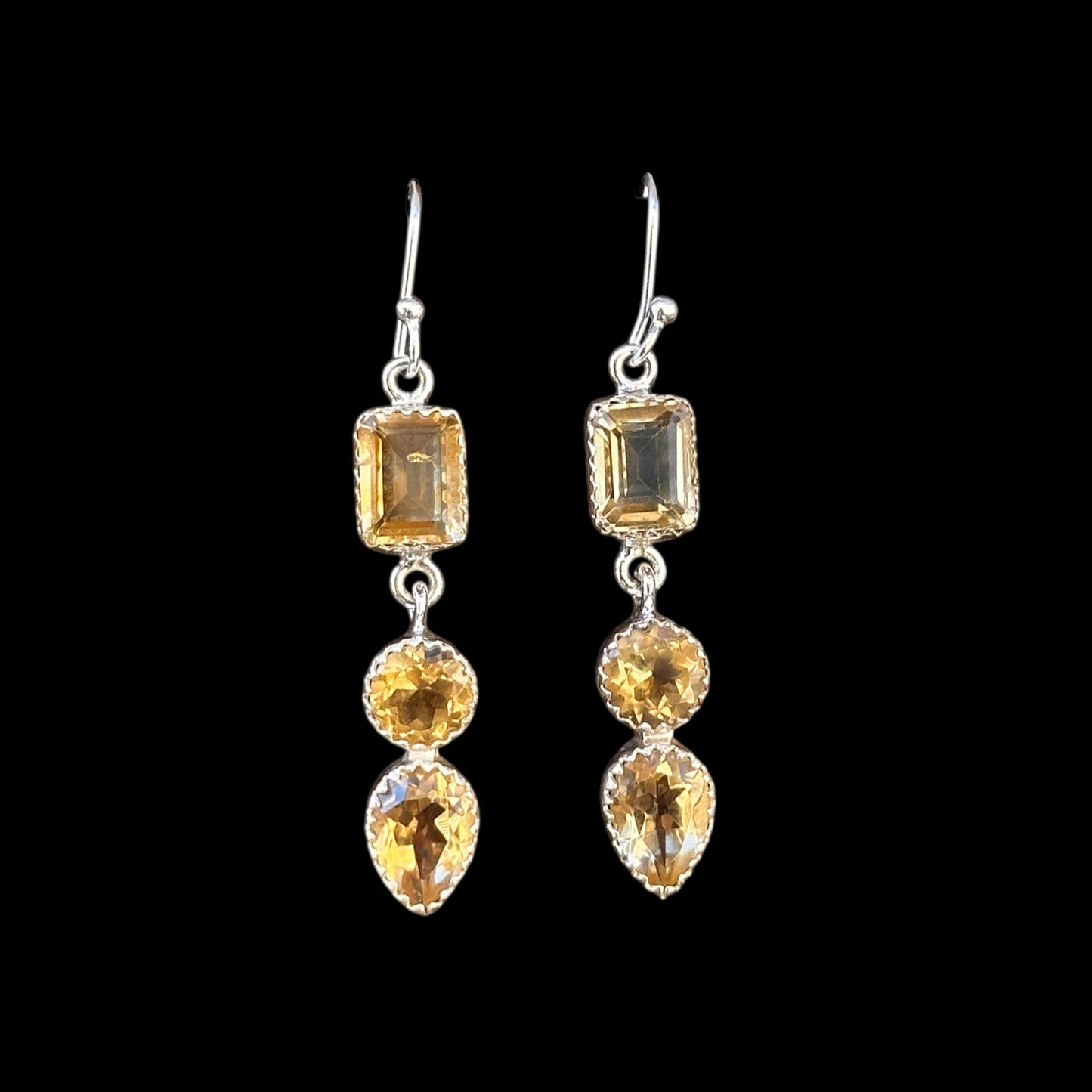 Pendientes "Queen" Citrino
