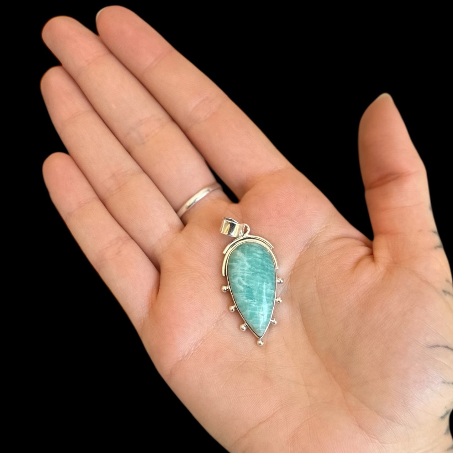 Colgante "Dropspike" Amazonita