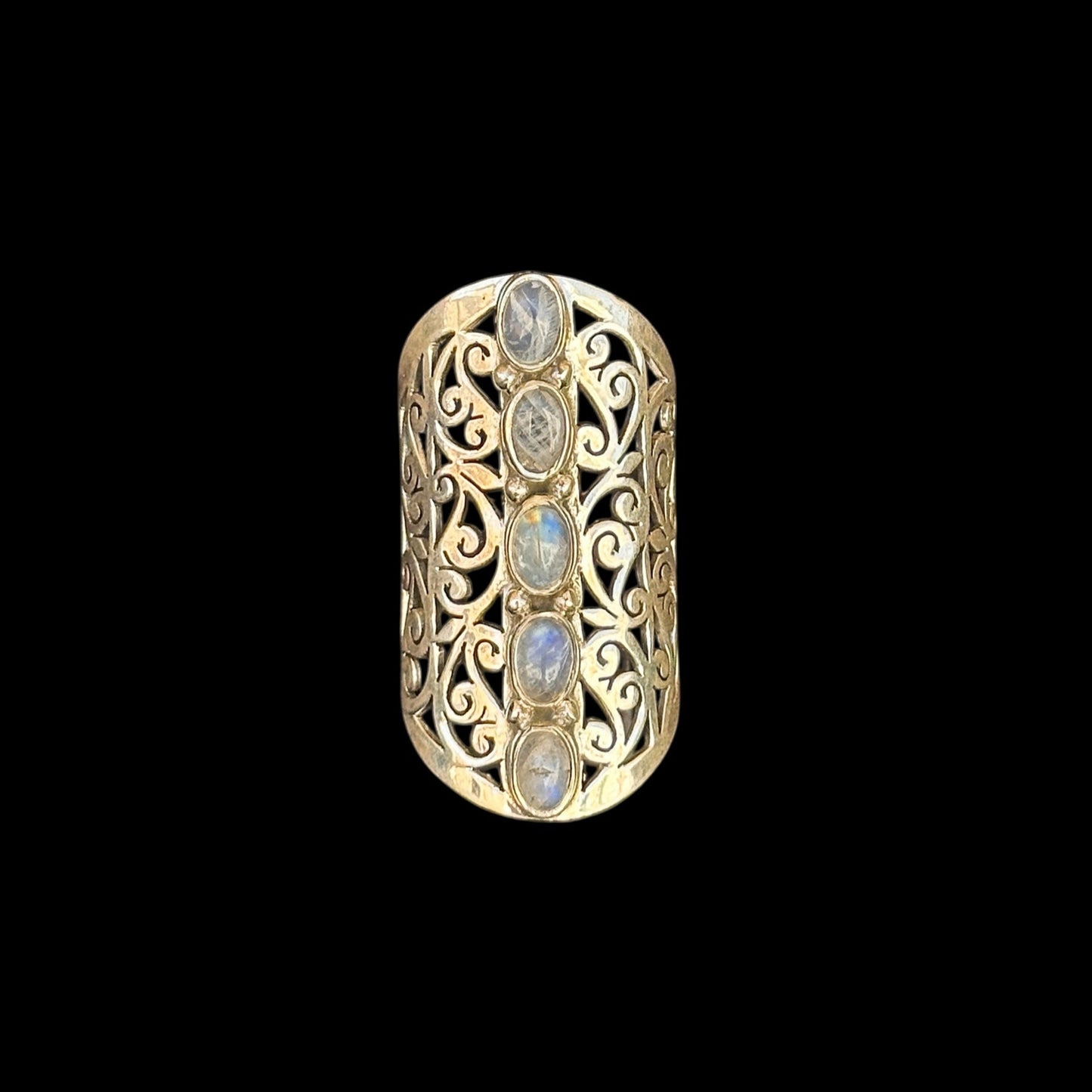 Anillo Filigrana Piedra De Luna