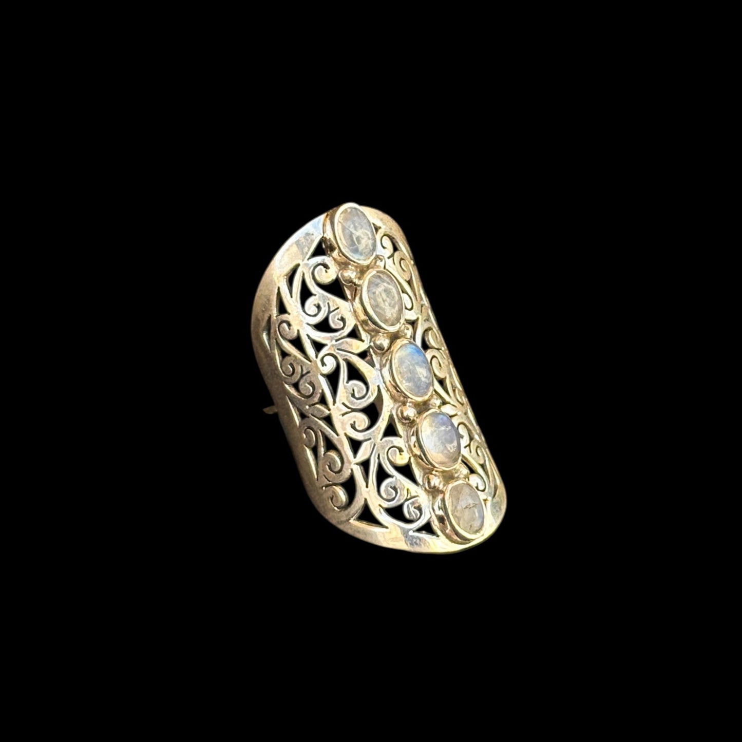 Anillo Filigrana Piedra De Luna