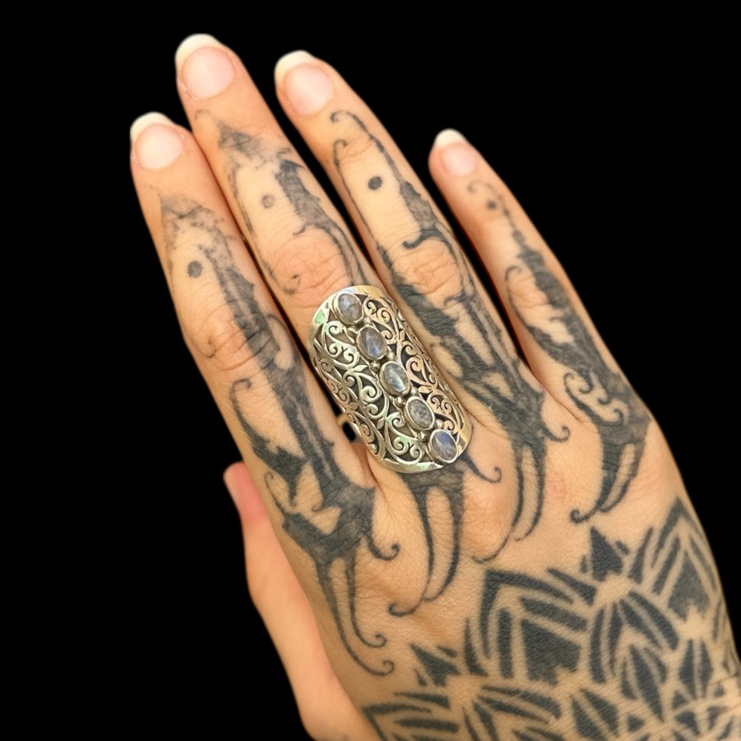 Anillo Filigrana Piedra De Luna