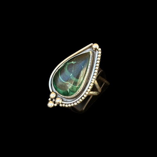 Anillo "Arjun" Malaquita