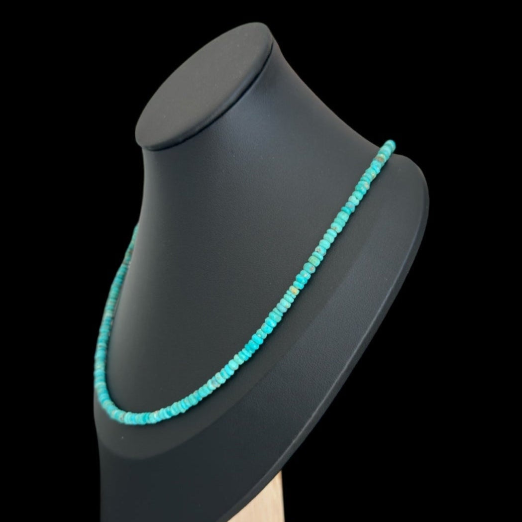 Collar Tuquesa Azul Natural Facetada