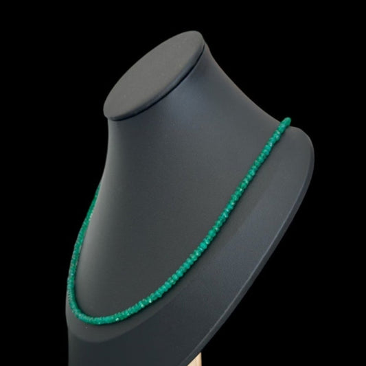 Halskette Grüner Natur-Onyx