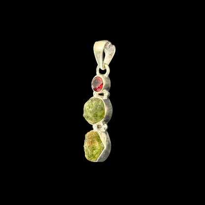Anhänger Peridot und Granat