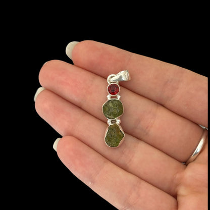 Anhänger Peridot und Granat