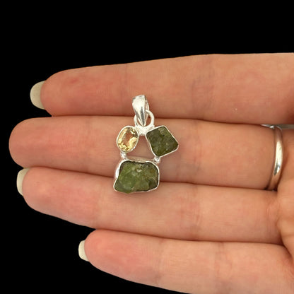 Anhänger Peridot und Citrin