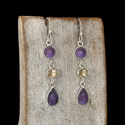 Nachdenkliche "Esi" Amethyst und Citrin