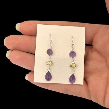 Nachdenkliche "Esi" Amethyst und Citrin