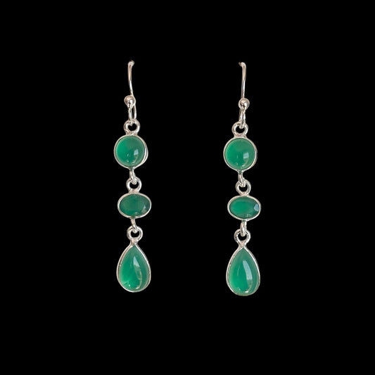 Pendiente "Esi" Green Onyx