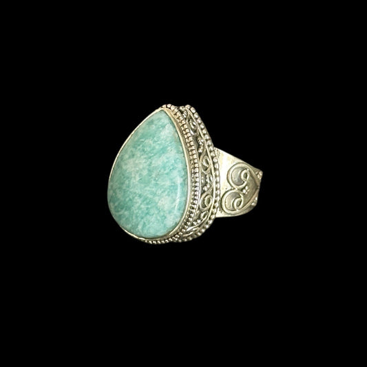 Anillo Amazonite Rajasthani