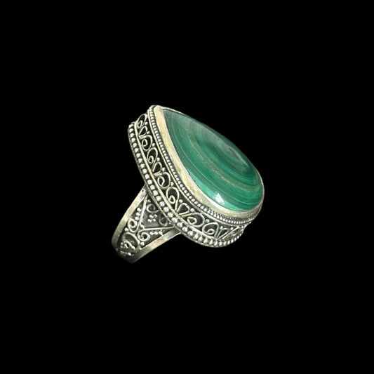 Anillo Malaquita Rajasthani 2