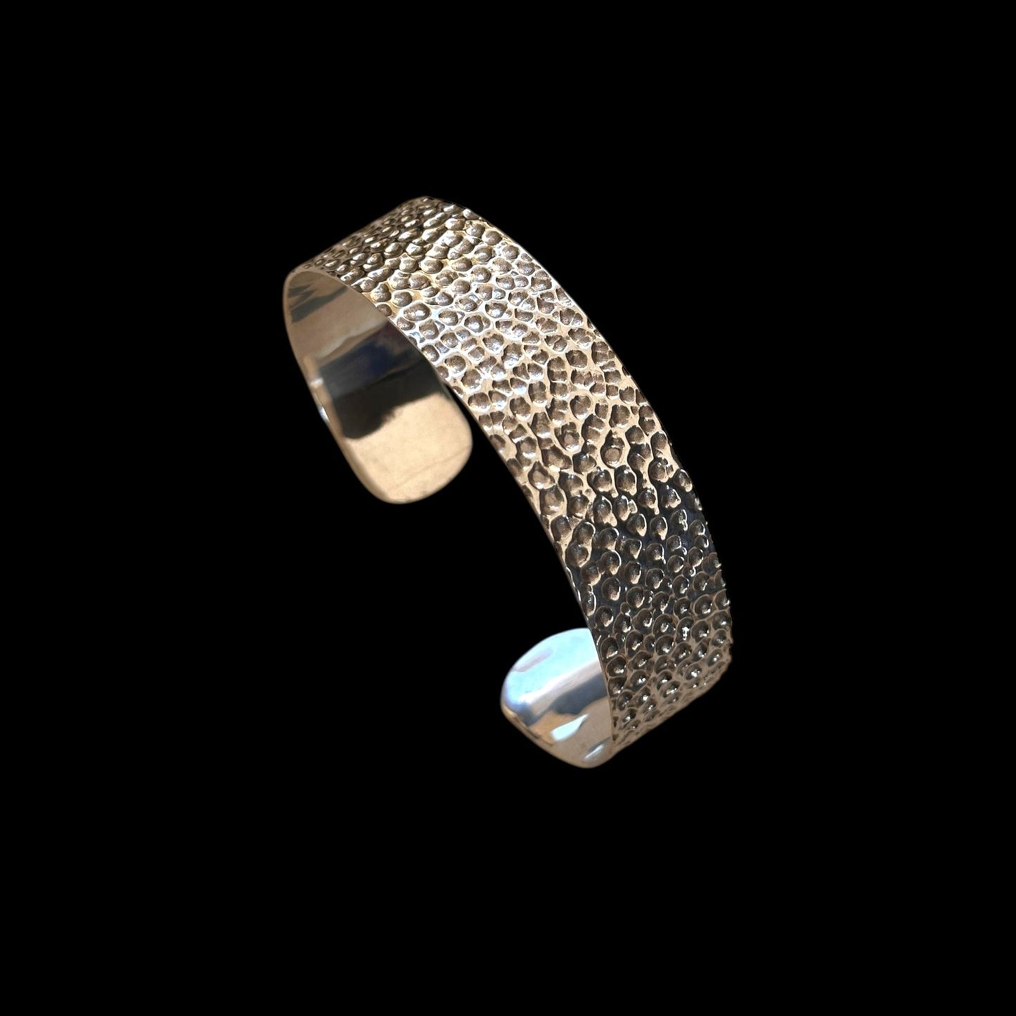 Pulsera Plata Martillada Fina