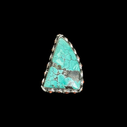 Turquoise Coral Ring