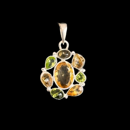 "Parjita" Pendant Citrine and Peridot