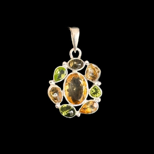 Colgante "Parjita" Citrino y Peridoto