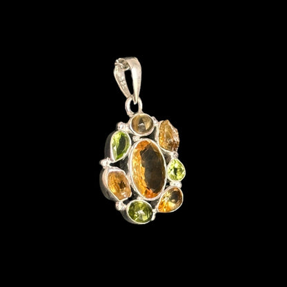 "Parjita" Pendant Citrine and Peridot